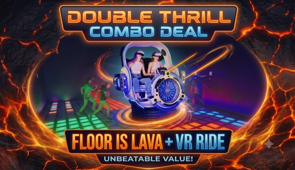 Floor Is Lava + VR Machine Ride combo at Kallang Wave Mall