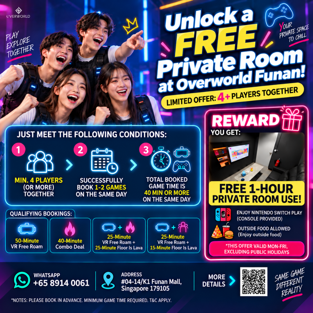 Unlock a FREE Private Room at Overworld Funan!
