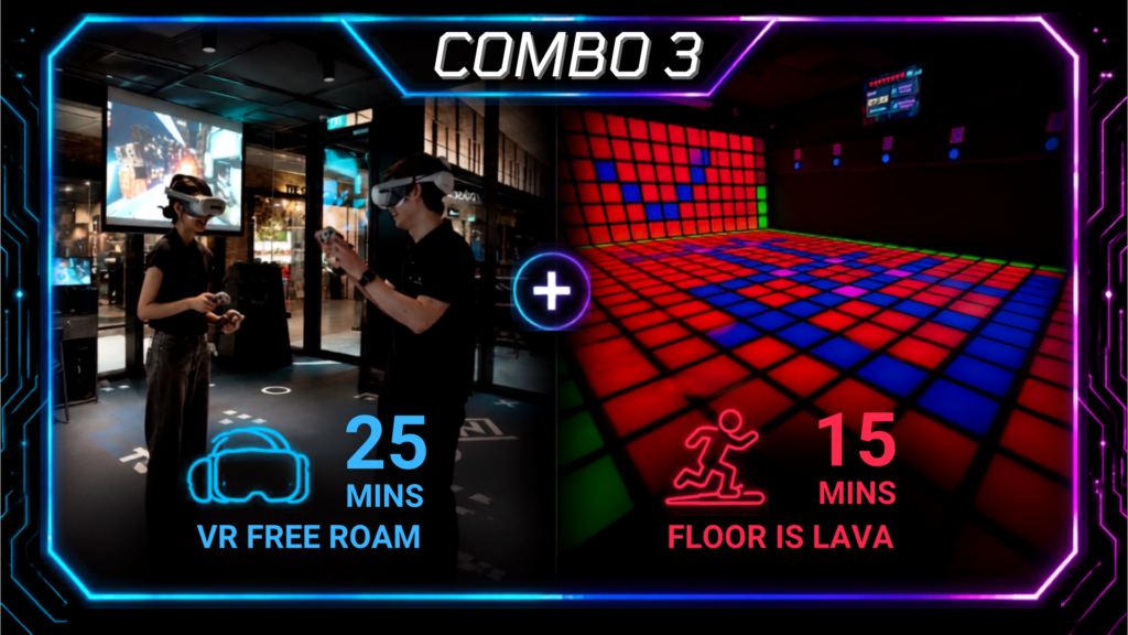 25min VR Free Roam + 15min Floor Is Lava combo at Funan