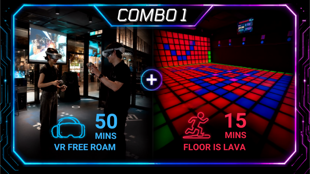 50min VR Free Roam + 15min Floor Is Lava combo at Funan